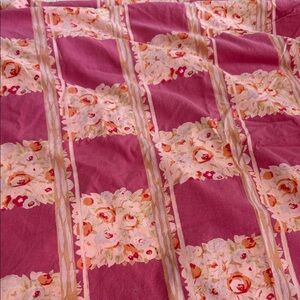 Floral Stripe Tablecloth in Rose Pink - GUC